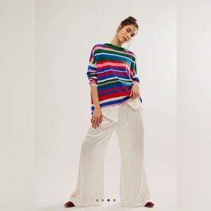 Free People Cashmere Striped Sweater